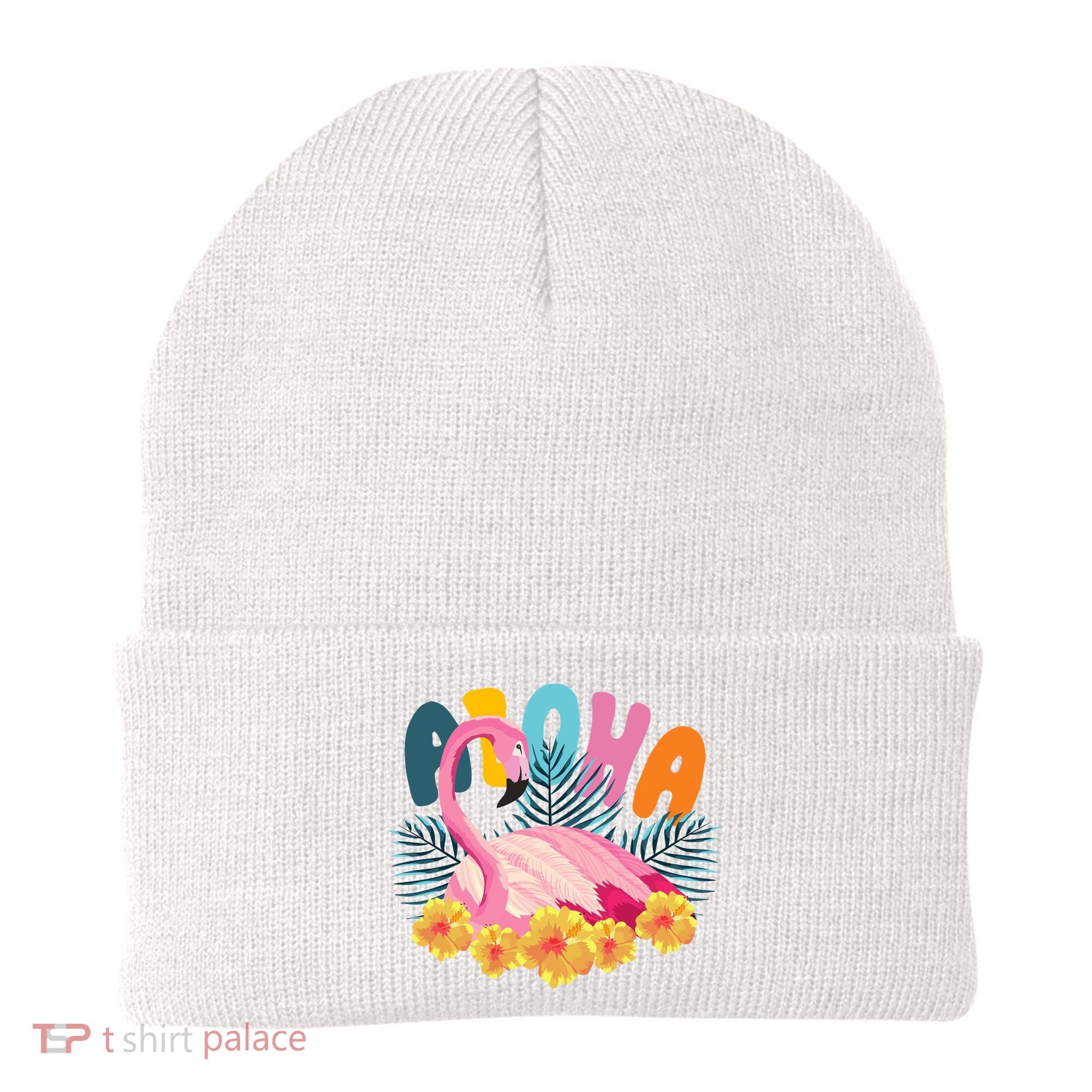 Aloha Flamingo Tropical Beanie