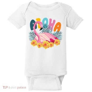 Aloha Flamingo Tropical Baby Bodysuit