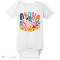 Aloha Flamingo Tropical Baby Bodysuit thumb 0