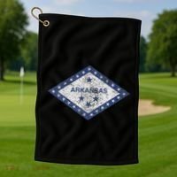 Arkansas Flag The Natural State Little Rock Golf Towel thumb 1