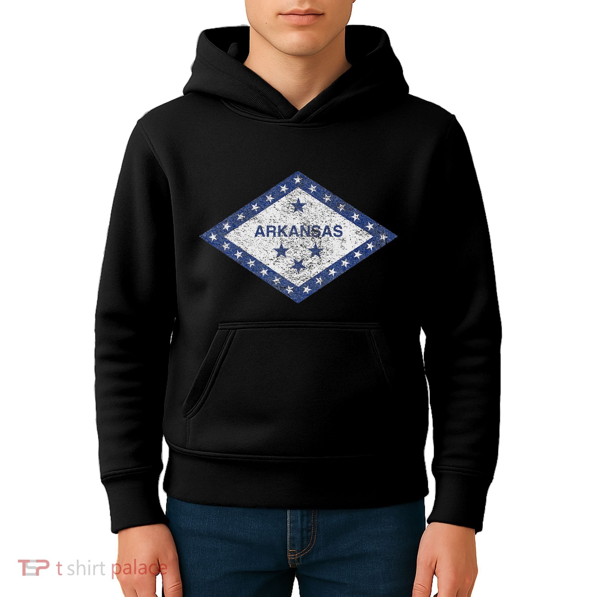 Arkansas Flag The Natural State Little Rock Kids Hoodie