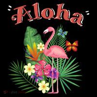 Aloha Flamingo Tropical Toddler Hoodie thumb 2