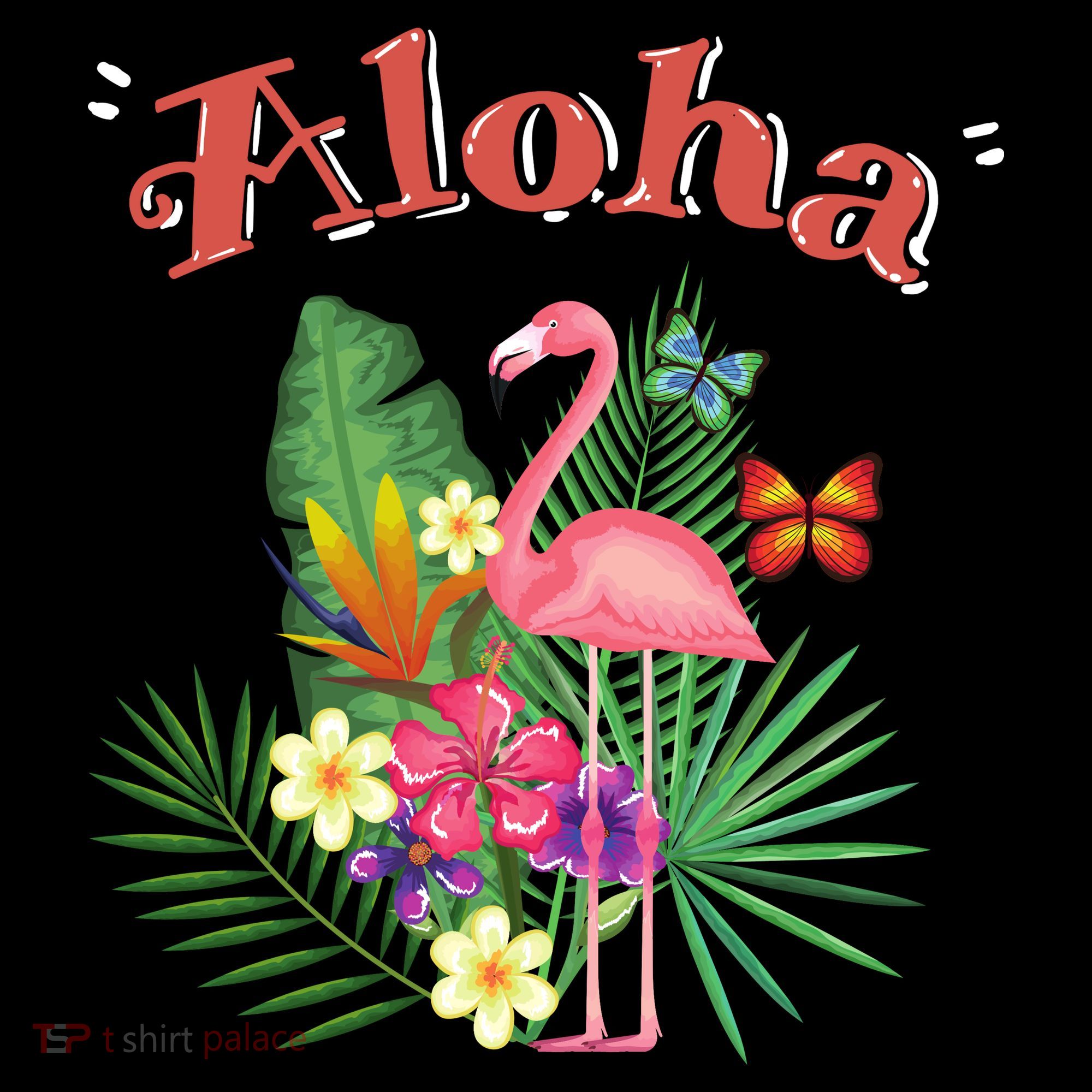 Aloha Flamingo Tropical Toddler Hoodie