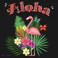 Aloha Flamingo Tropical Tote Bag thumb 4