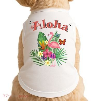 Aloha Flamingo Tropical Doggie Tank