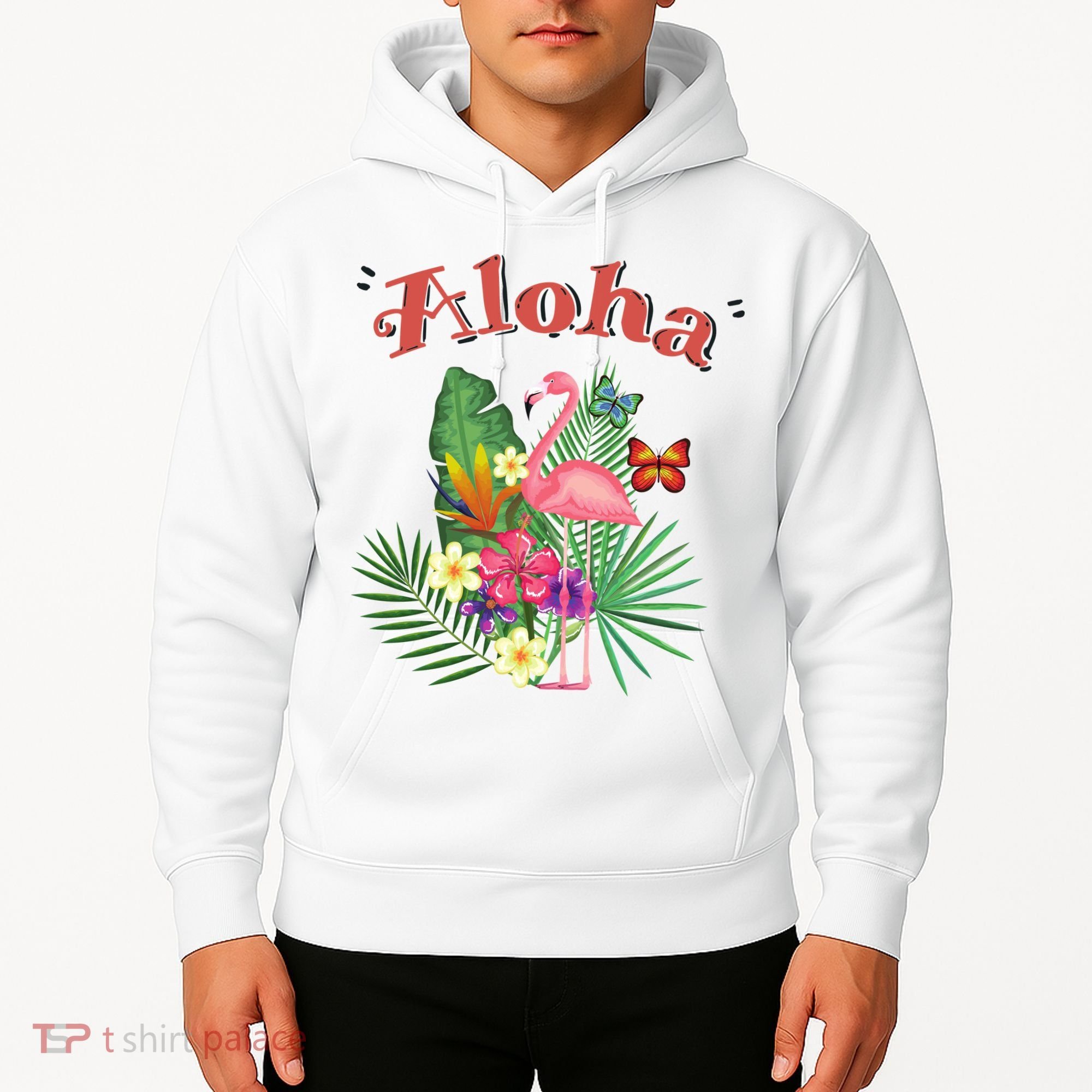 Aloha Flamingo Tropical Hoodie
