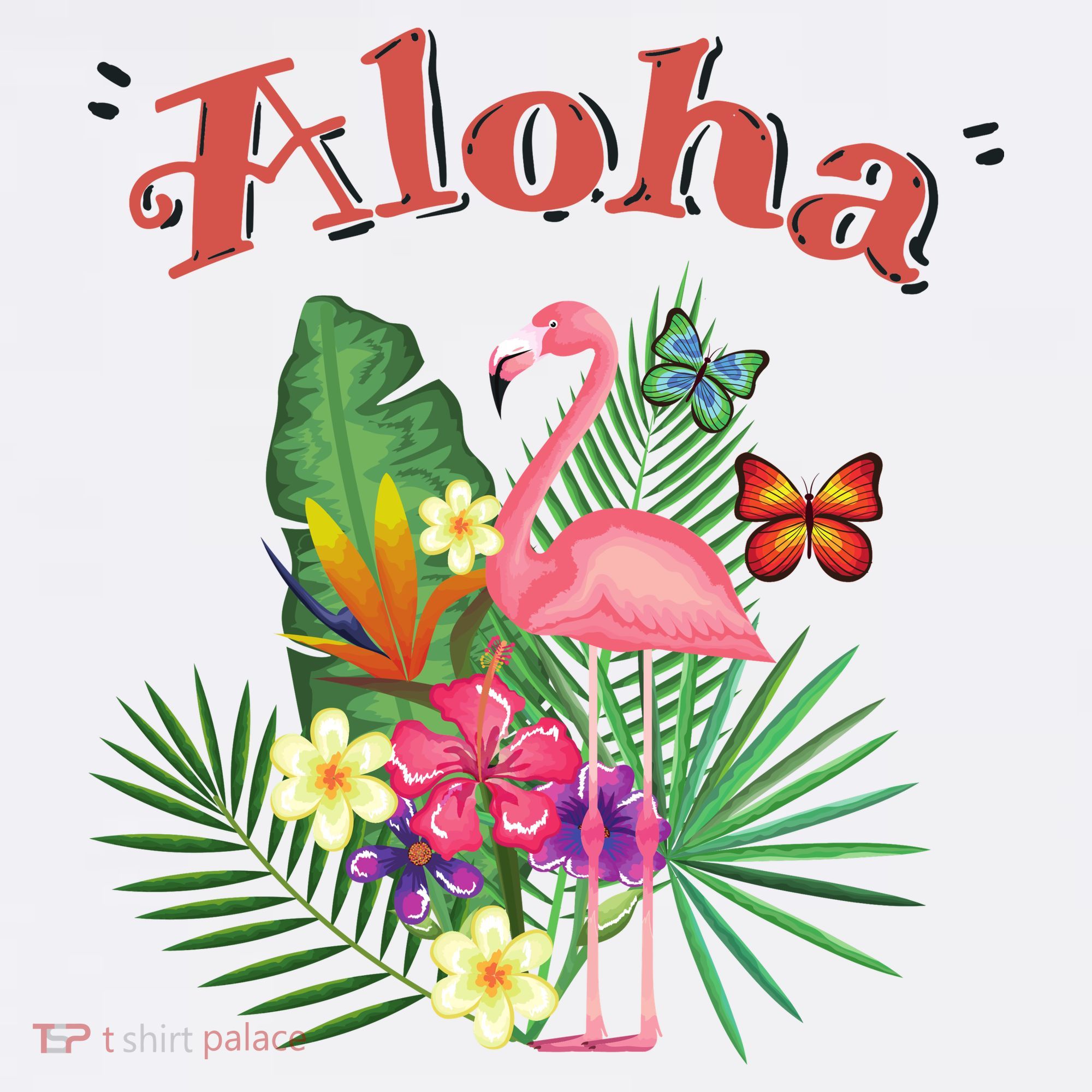 Aloha Flamingo Tropical Hoodie