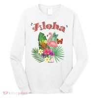 Aloha Flamingo Tropical Long Sleeve Shirt thumb 0