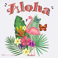 Aloha Flamingo Tropical Long Sleeve Shirt thumb 2