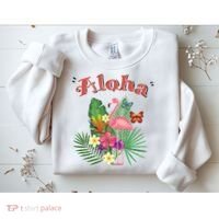 Aloha Flamingo Tropical Sweatshirt thumb 2