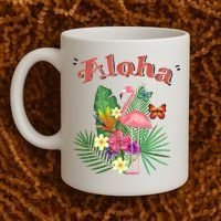 Aloha Flamingo Tropical Coffee Mug thumb 2