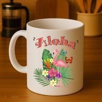 Aloha Flamingo Tropical Coffee Mug thumb 4