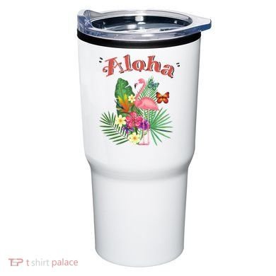 Aloha Flamingo Tropical Tumbler