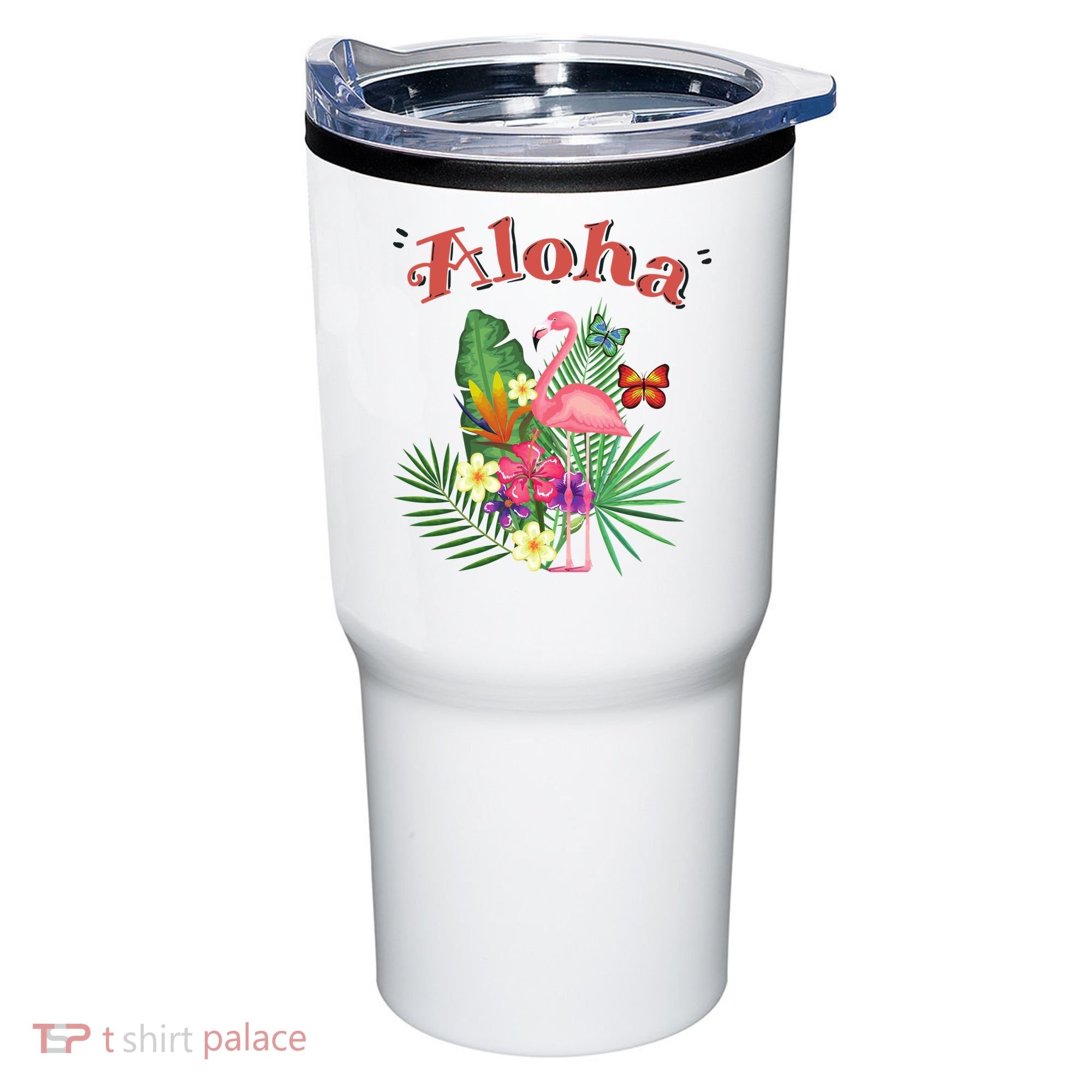 Aloha Flamingo Tropical Tumbler