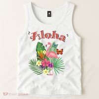 Aloha Flamingo Tropical Tank Top thumb 2