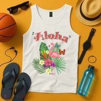 Aloha Flamingo Tropical Tank Top thumb 4