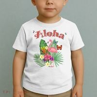 Aloha Flamingo Tropical Toddler T-Shirt thumb 2