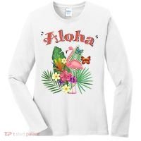 Aloha Flamingo Tropical Women's Long Sleeve Shirt thumb 0