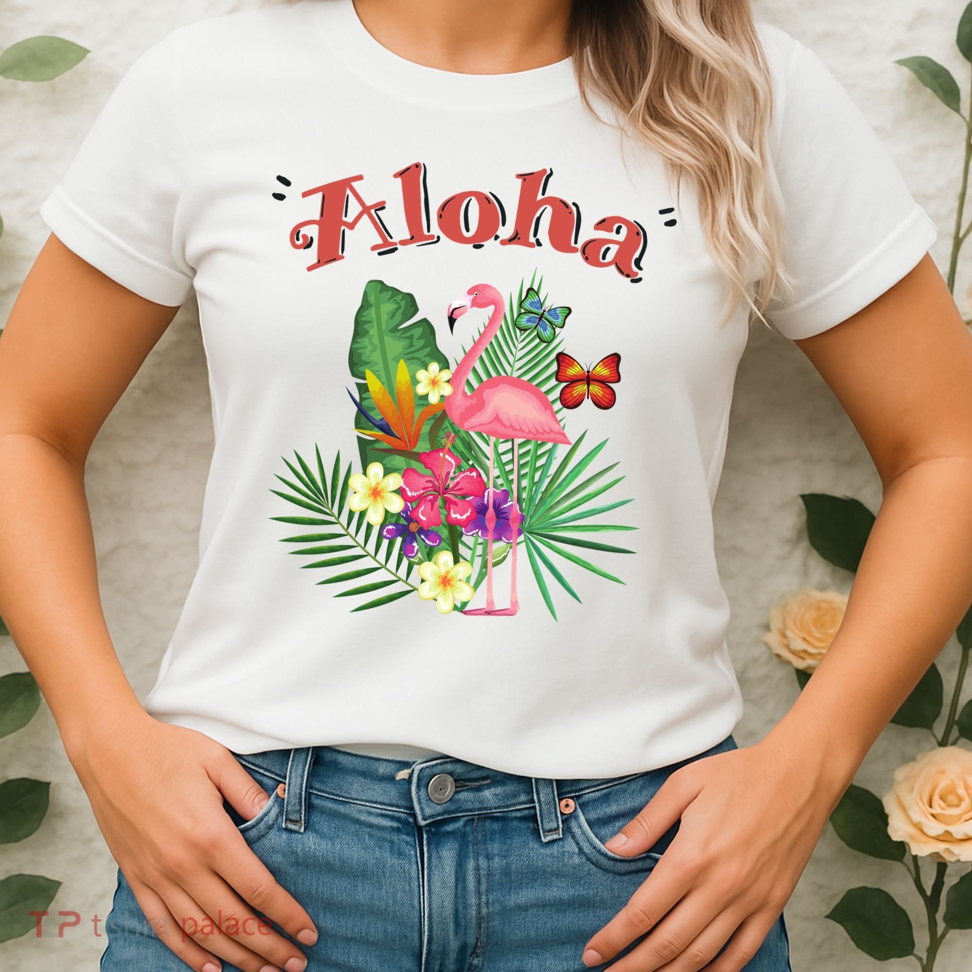 Aloha Flamingo Tropical Women's T-Shirt