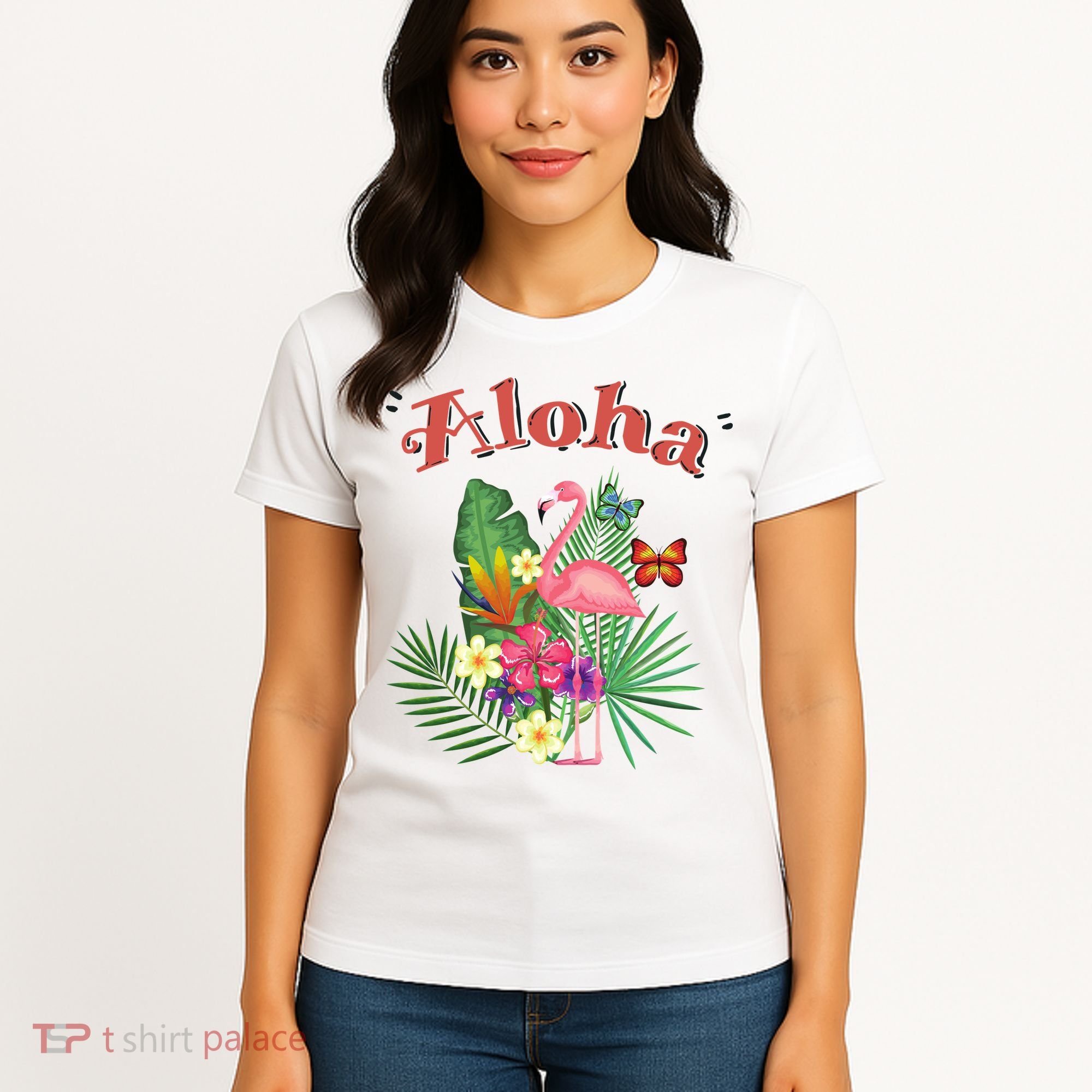 Aloha Flamingo Tropical Women's T-Shirt