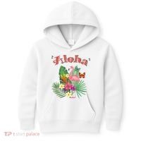 Aloha Flamingo Tropical Kids Hoodie thumb 0