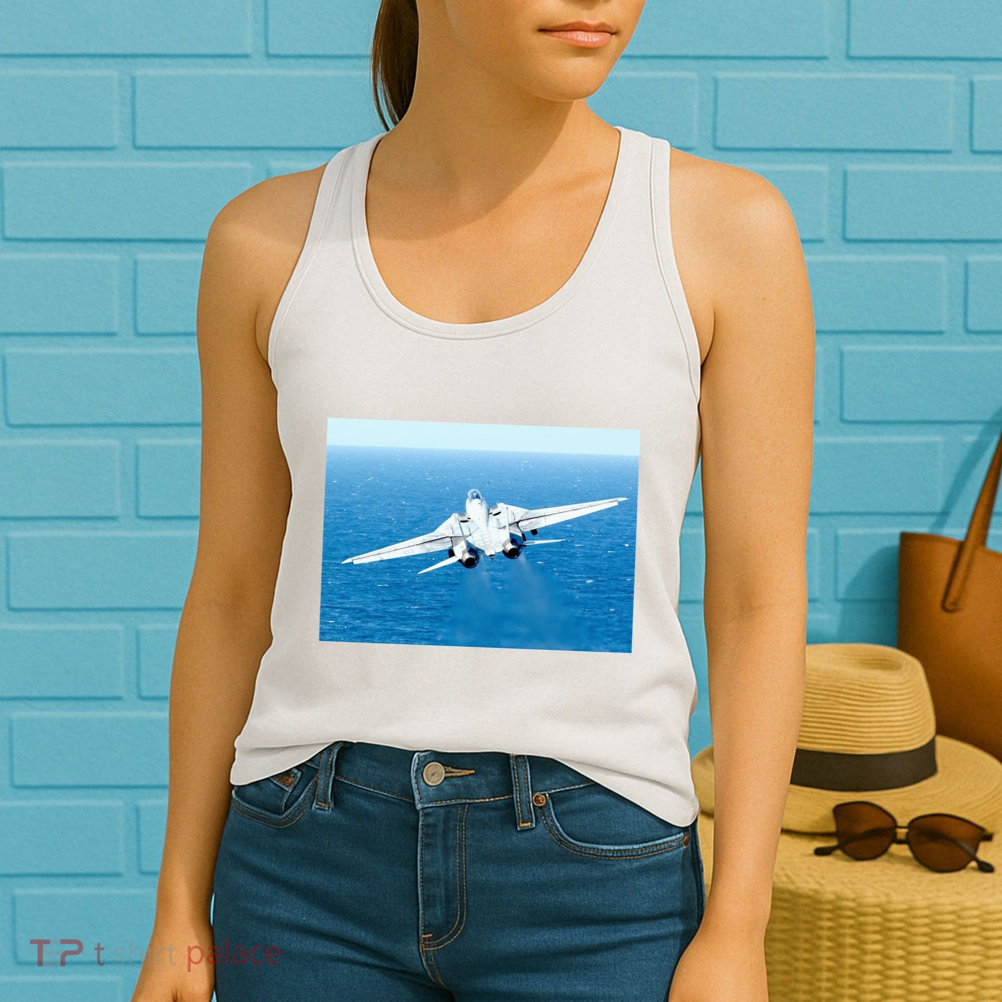 An F14d Tomcat From The Tomcatters Of Fighter Squadron Three One (Vf 31) Women's Tank Top