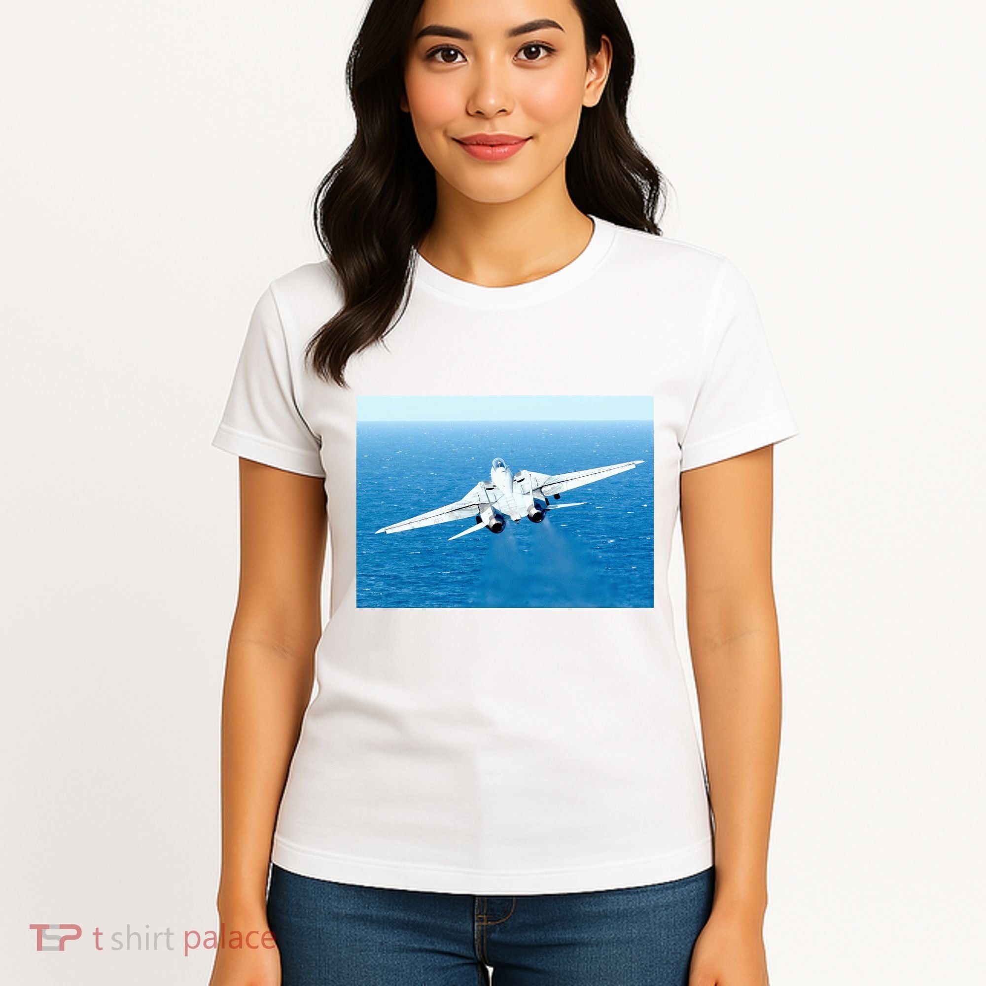 An F14d Tomcat From The Tomcatters Of Fighter Squadron Three One (Vf 31) Women's T-Shirt