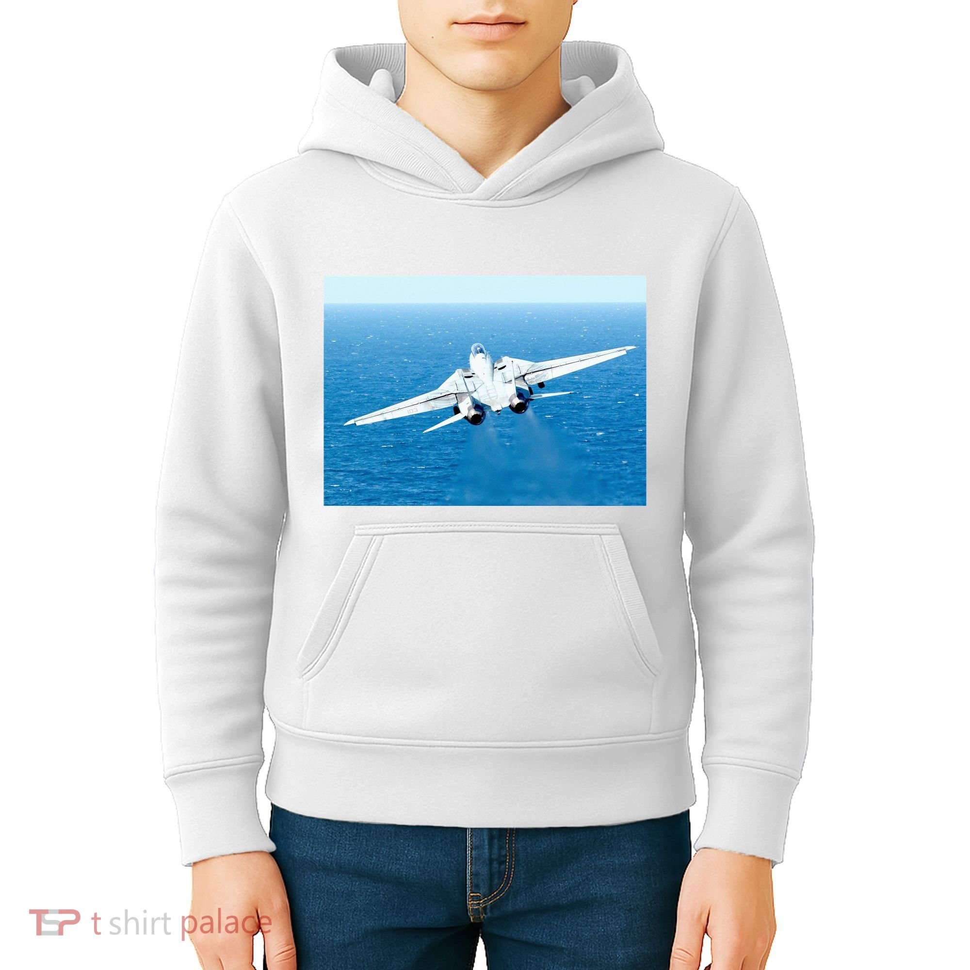 An F14d Tomcat From The Tomcatters Of Fighter Squadron Three One (Vf 31) Kids Hoodie