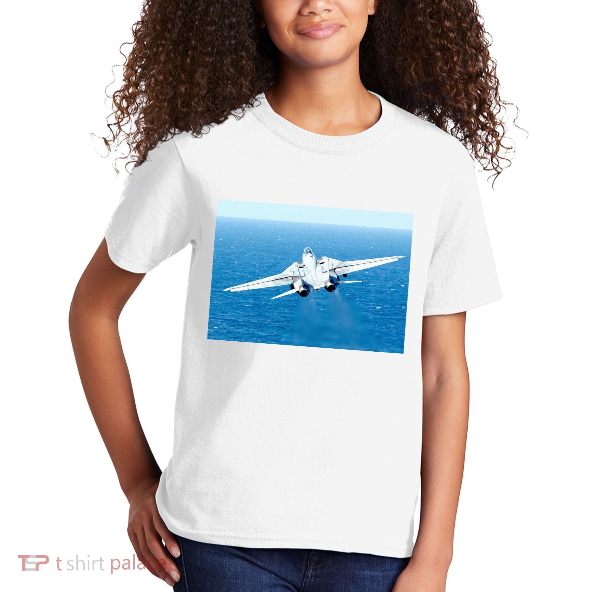 An F14d Tomcat From The Tomcatters Of Fighter Squadron Three One (Vf 31) Kids T-Shirt