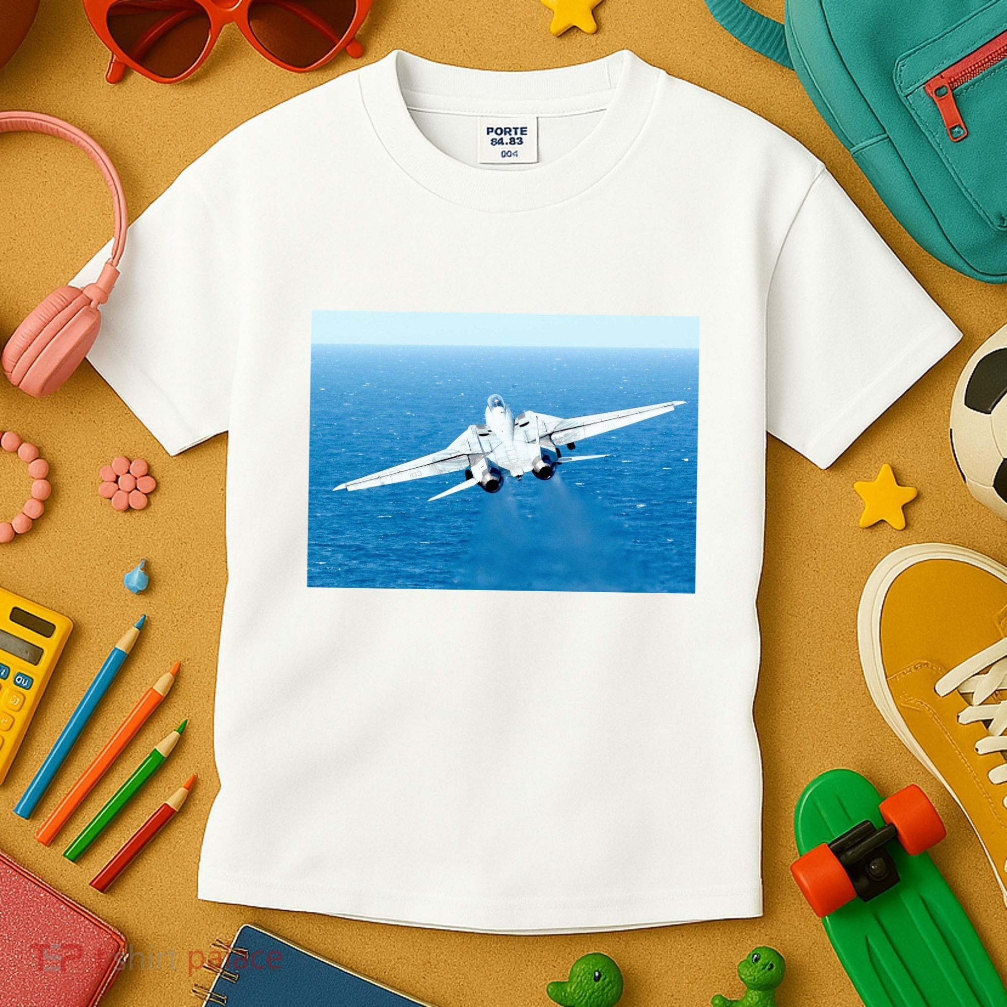 An F14d Tomcat From The Tomcatters Of Fighter Squadron Three One (Vf 31) Kids T-Shirt