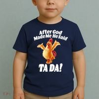 After God Made Me He Said Ta-da Funny Chicken Toddler T-Shirt thumb 2
