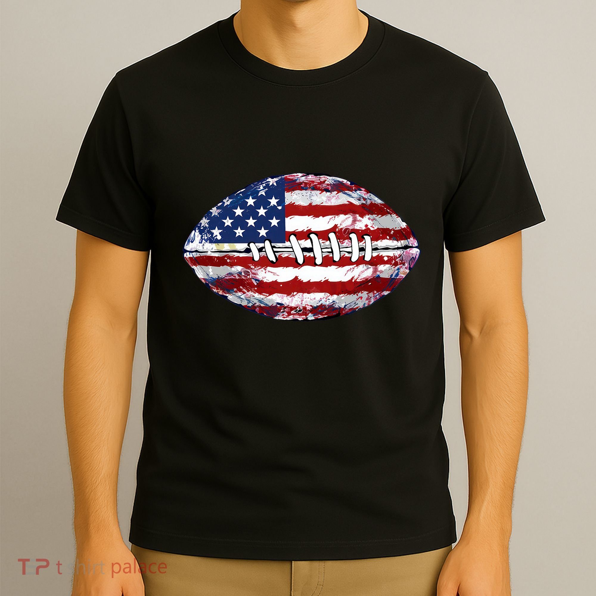 American Football Usa Flag T-Shirt