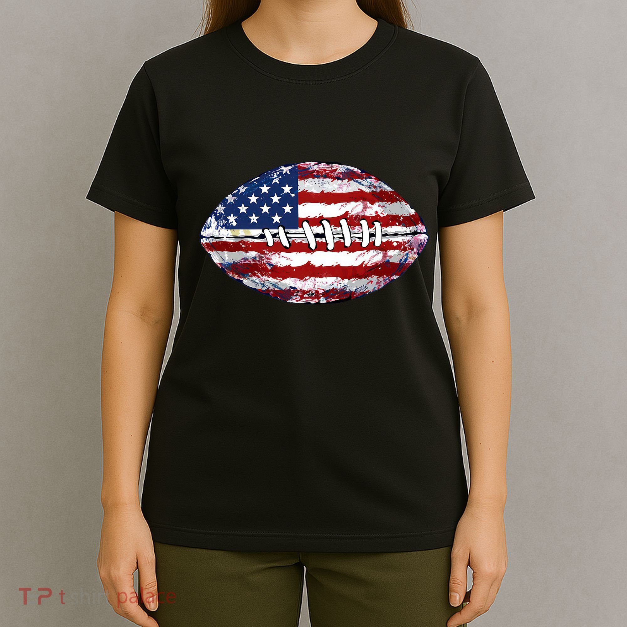 American Football Usa Flag T-Shirt