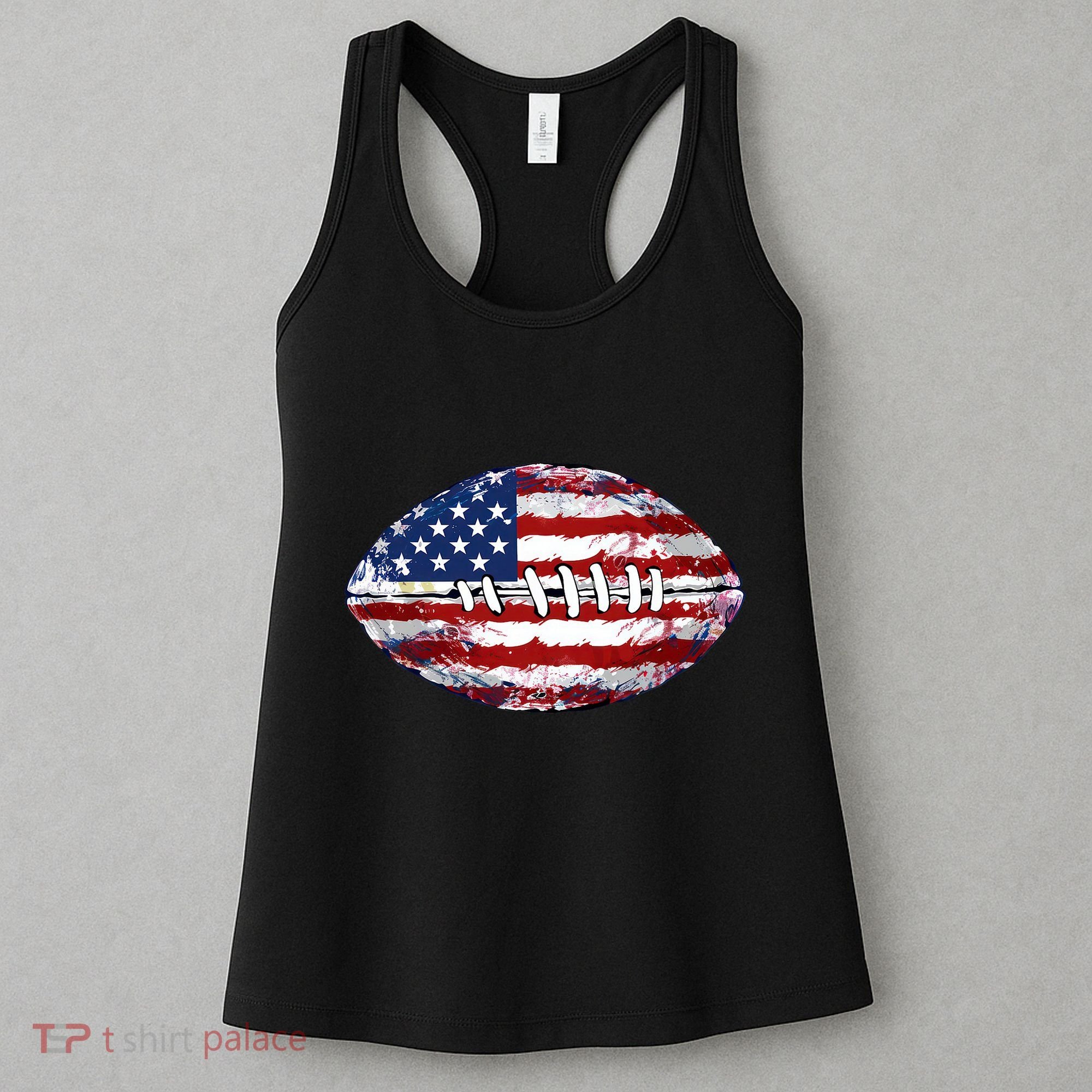 American Football Usa Flag Women's Tank Top
