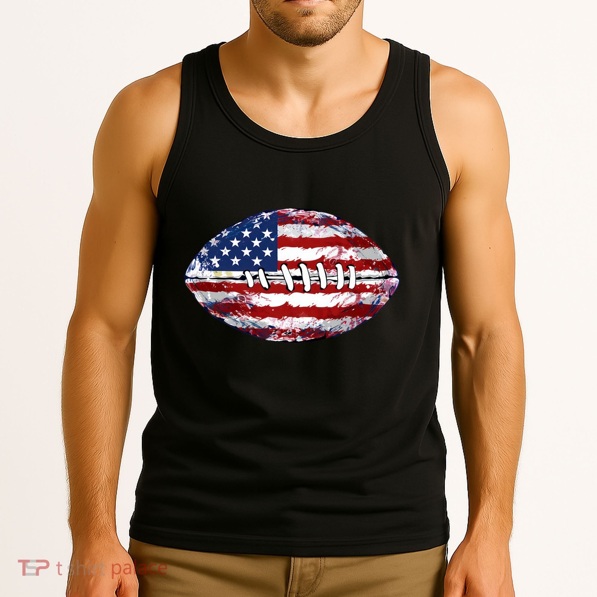 American Football Usa Flag Tank Top