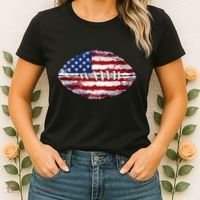 American Football Usa Flag Women's T-Shirt thumb 2