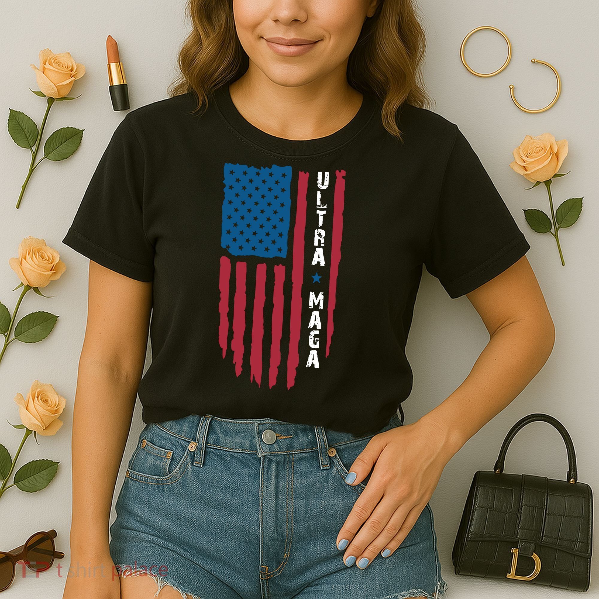 American Flag Ultra Mega Retro Mega King Comfort Colors Boxy T-Shirt