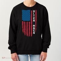 American Flag Ultra Mega Retro Mega King Women's Sweatshirt thumb 0