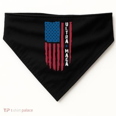 American Flag Ultra Mega Retro Mega King USA-Made Doggie Bandana