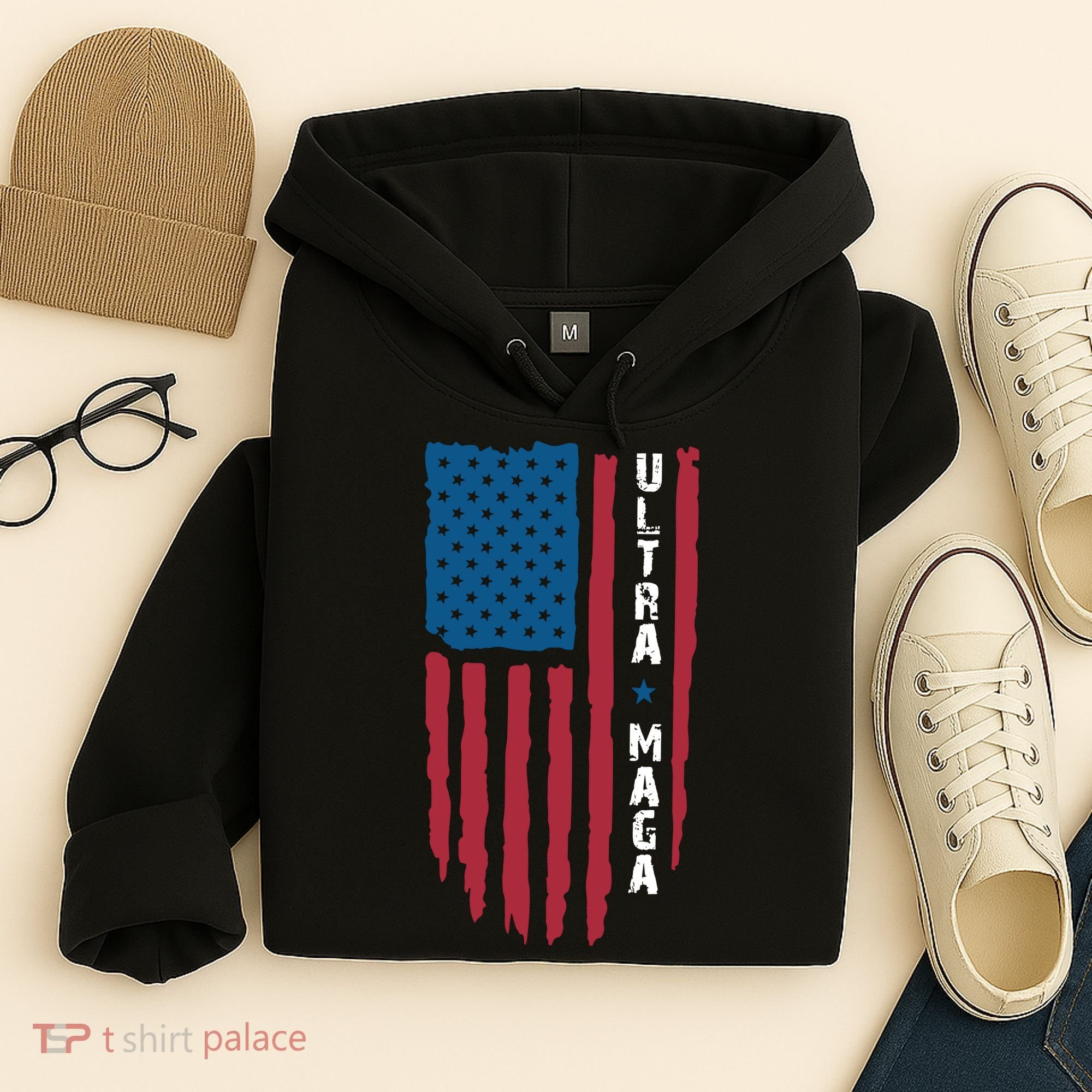 American Flag Ultra Mega Retro Mega King Hoodie