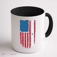 American Flag Ultra Mega Retro Mega King Coffee Mug thumb 1