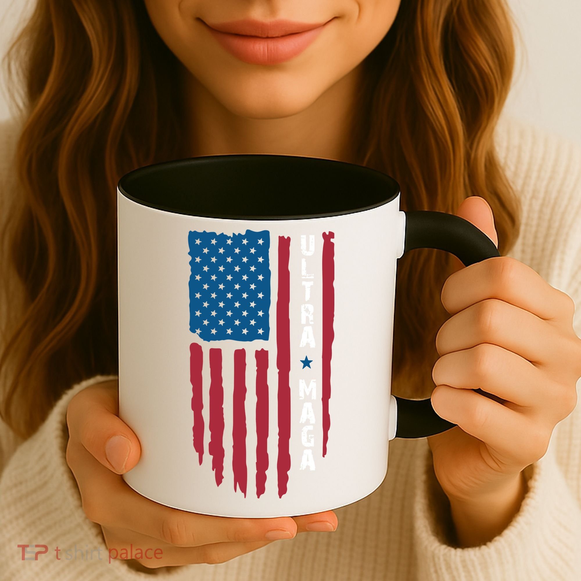 American Flag Ultra Mega Retro Mega King Coffee Mug