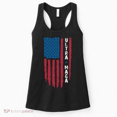 American Flag Ultra Mega Retro Mega King Women's Tank Top