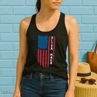 American Flag Ultra Mega Retro Mega King Women's Tank Top thumb 2