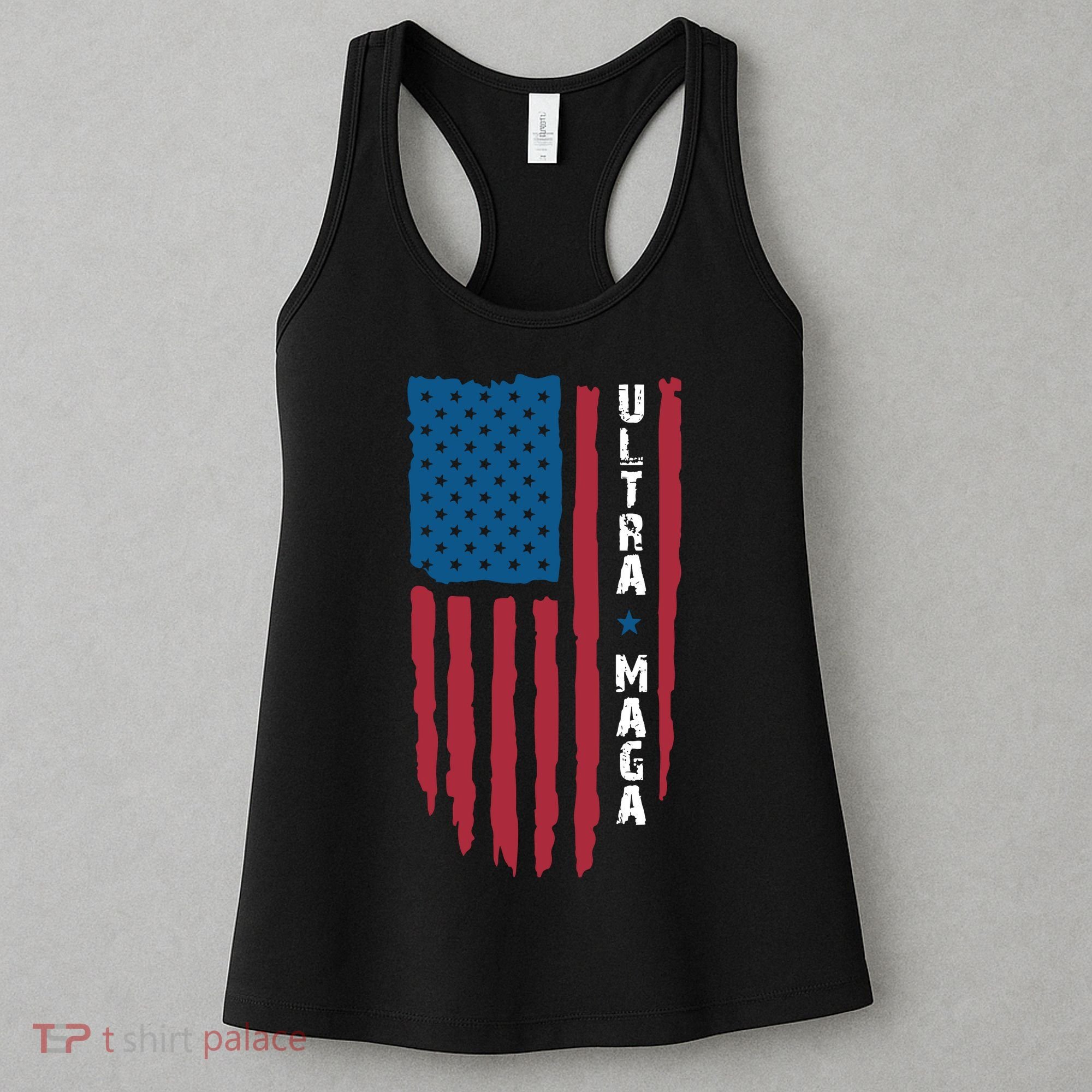 American Flag Ultra Mega Retro Mega King Women's Tank Top