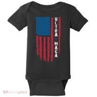 American Flag Ultra Mega Retro Mega King Baby Bodysuit thumb 0