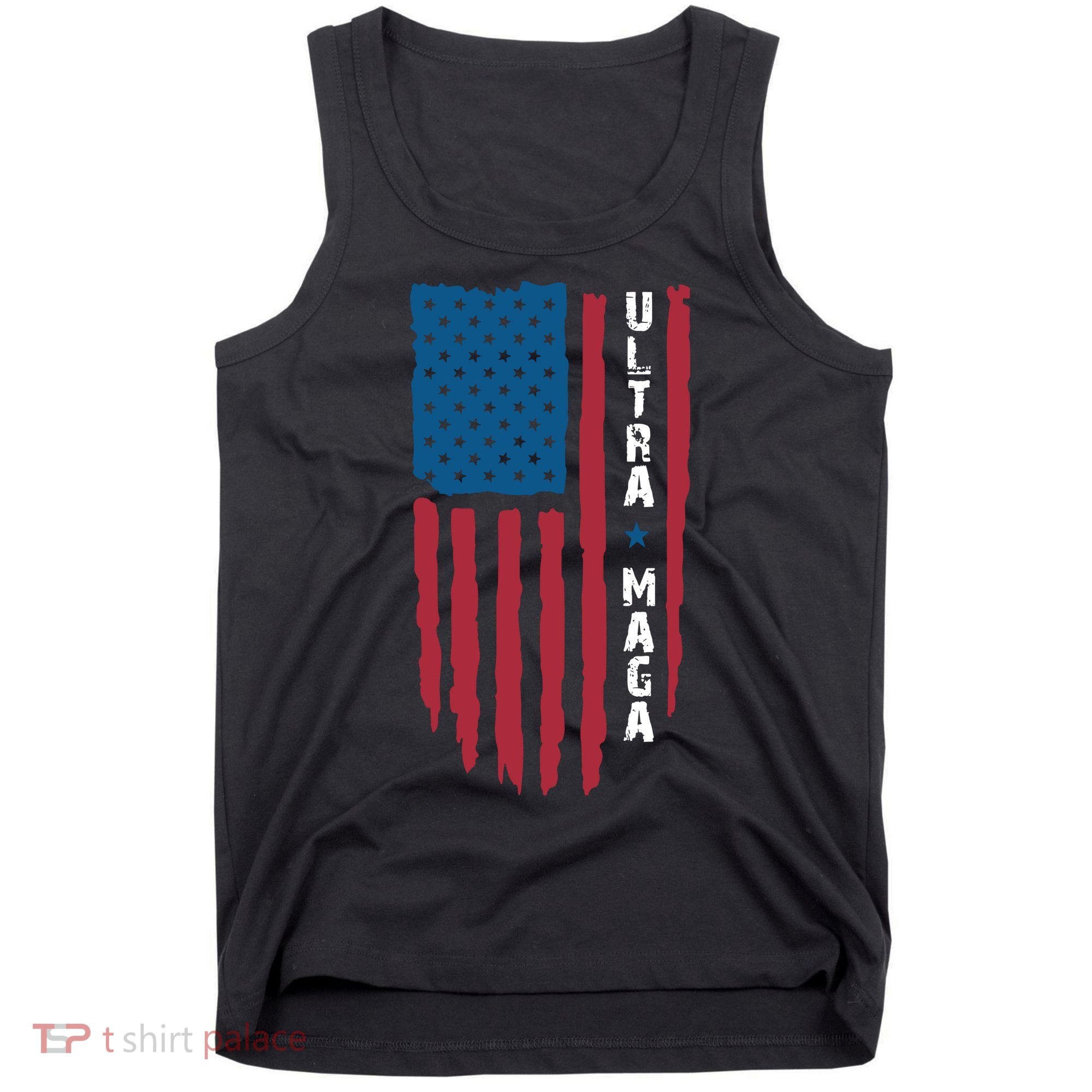 American Flag Ultra Mega Retro Mega King Tank Top