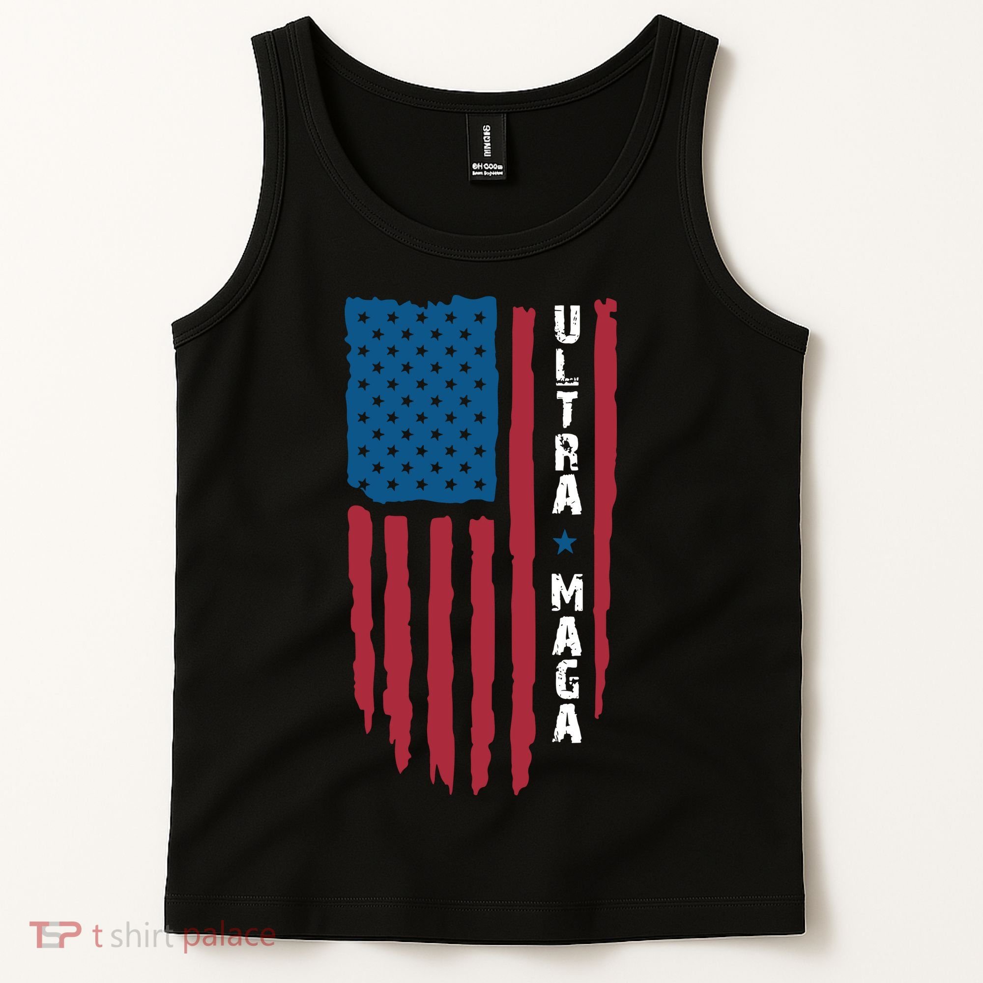 American Flag Ultra Mega Retro Mega King Tank Top