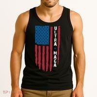American Flag Ultra Mega Retro Mega King Tank Top thumb 3