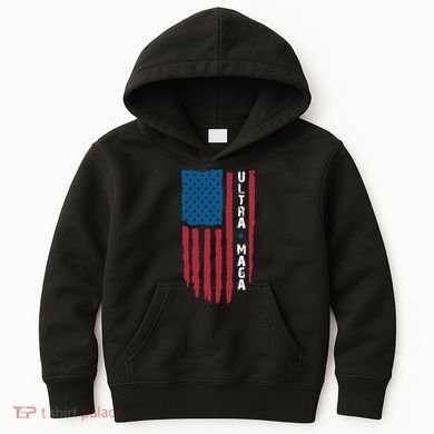 American Flag Ultra Mega Retro Mega King Kids Hoodie